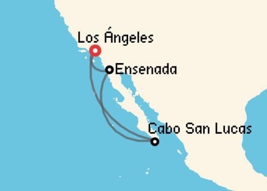 Itinerario del Crucero Riviera Mexicana desde Los Ángeles Carnival Cruise Lines