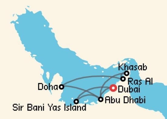 Itinerario del Crucero Emiratos Árabes y Dubai desde Dubai Celestyal Cruises