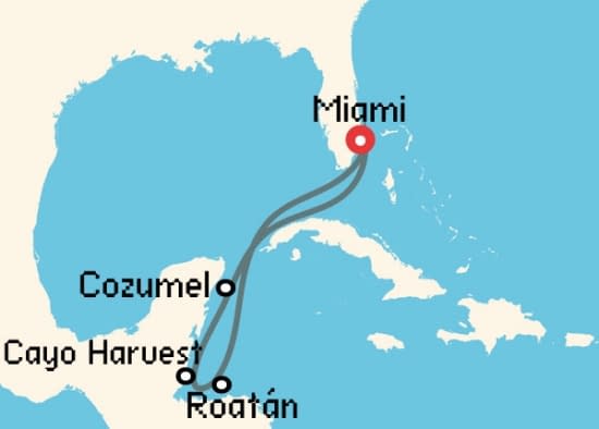 Itinerario del Crucero Caribe desde Miami Norwegian Cruise Line